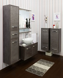 Sanflor Мебель для ванной Румба 82 венге, патина серебро – фотография-2